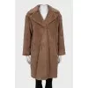 Brown eco-fur coat