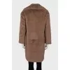 Brown eco-fur coat