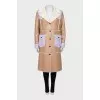 Maxi sheepskin coat made of eco-leather