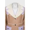 Maxi sheepskin coat made of eco-leather