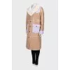 Maxi sheepskin coat made of eco-leather