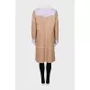 Maxi sheepskin coat made of eco-leather