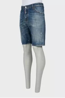 Men's button down denim shorts