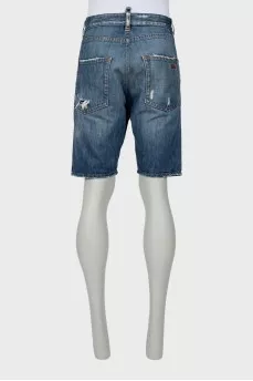 Men's button down denim shorts