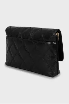 Quilted clutch with chain