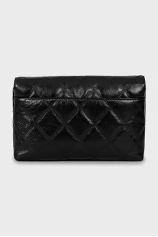 Quilted clutch with chain