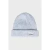 Blue knitted hat
