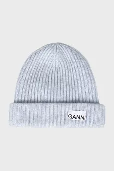 Blue knitted hat