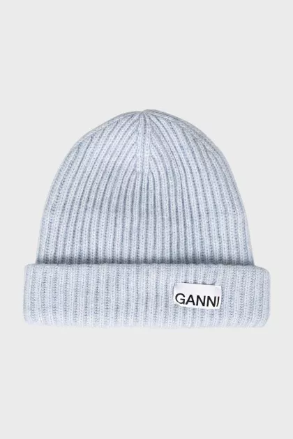 Blue knitted hat