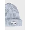 Blue knitted hat