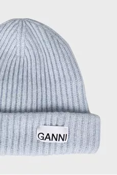 Blue knitted hat