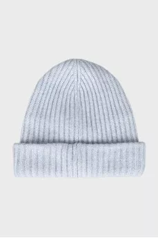 Blue knitted hat