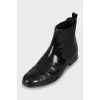 Black leather Chelsea boots