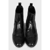Black leather Chelsea boots