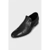 Men's black leather shoes
