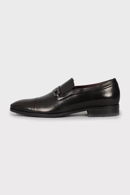 Men's black almond toe shoes