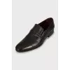 Men's black almond toe shoes