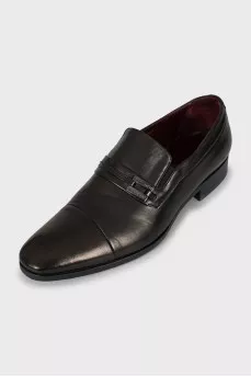 Men's black almond toe shoes