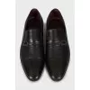 Men's black almond toe shoes
