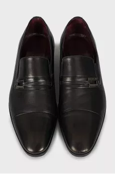 Men's black almond toe shoes