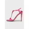 Leather sandals with gold decoration