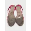 Leather sandals with gold decoration