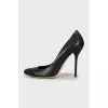Black snakeskin shoes