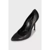 Black snakeskin shoes