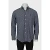 Men's black and white checkered shirt