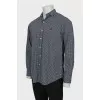 Men's black and white checkered shirt