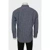 Men's black and white checkered shirt