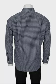 Men's black and white checkered shirt