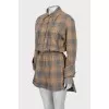 Checked wool jumpsuit