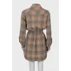 Checked wool jumpsuit