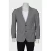Men's checkered wool jacket