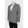Men's checkered wool jacket