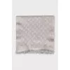 Gray scarf in signature print