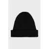 Men's black wool hat