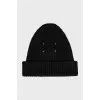 Men's black wool hat