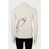 Wool and cashmere sweater with pattern