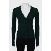 Green wool cardigan