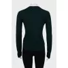 Green wool cardigan