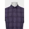 Men's mixed-color checked shirt