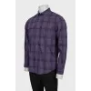Men's mixed-color checked shirt