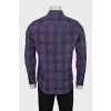 Men's mixed-color checked shirt