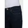 Men's cropped dark blue jeans