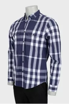 Men's plaid shirt with pockets