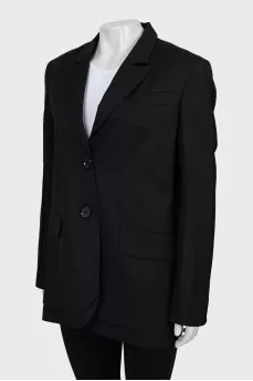 Straight-fit wool jacket
