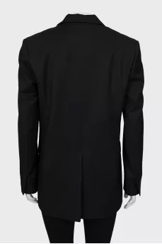Straight-fit wool jacket
