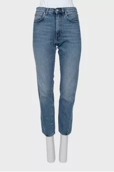 Синие джинсы slim fit